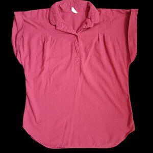 True Vintage Women's Medium Pullover Shirt 1980s Boho Hippie Checker Flannel